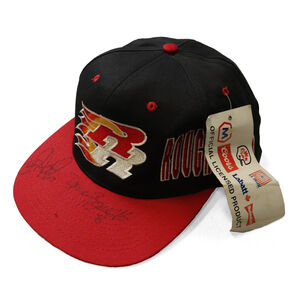 Vintage SofWear Calgary Stampeders Snapback Hat Size One Size CFL autographed